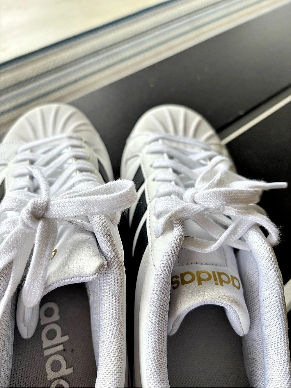 adidas Superstar II Sneakers White & Black Women's US 6.5 - Picture 4 of 6